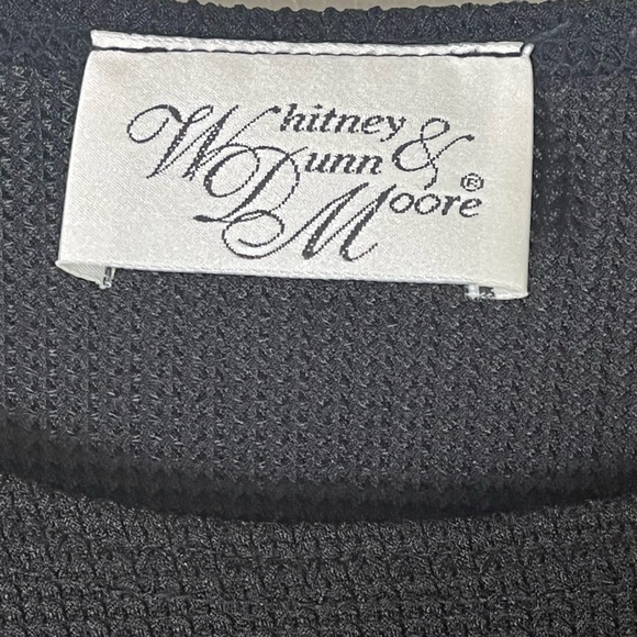 Whitney Dunn & Moore women’s semi-sheer short sleeve top in black, size XL - Picture 2 of 6